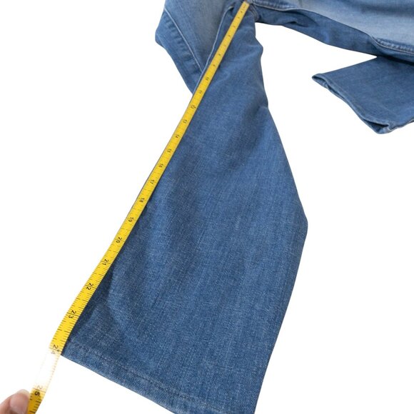 7 For All Mankind Kimmie Crop W 25 L 24 Straight Leg Light Faded Denim Casual - Picture 5 of 11